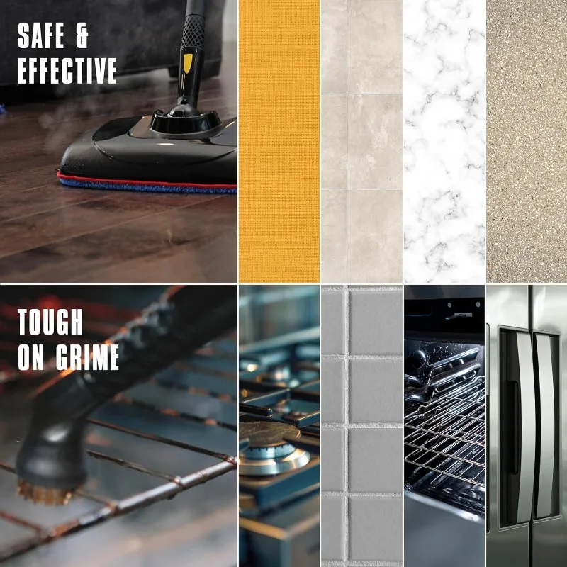 منظف البخار المحمول McCulloch MC1270، وقت تشغيل 30 دقيقة، 16 ملحقًا: رأس ممسحة، فرش، والمزيد