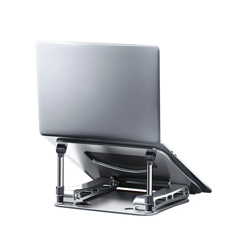 Notebook Bracket, Aluminum Alloy, Desktop Heightening Frame, Standing Cooling, Office Folding Flat Bracket