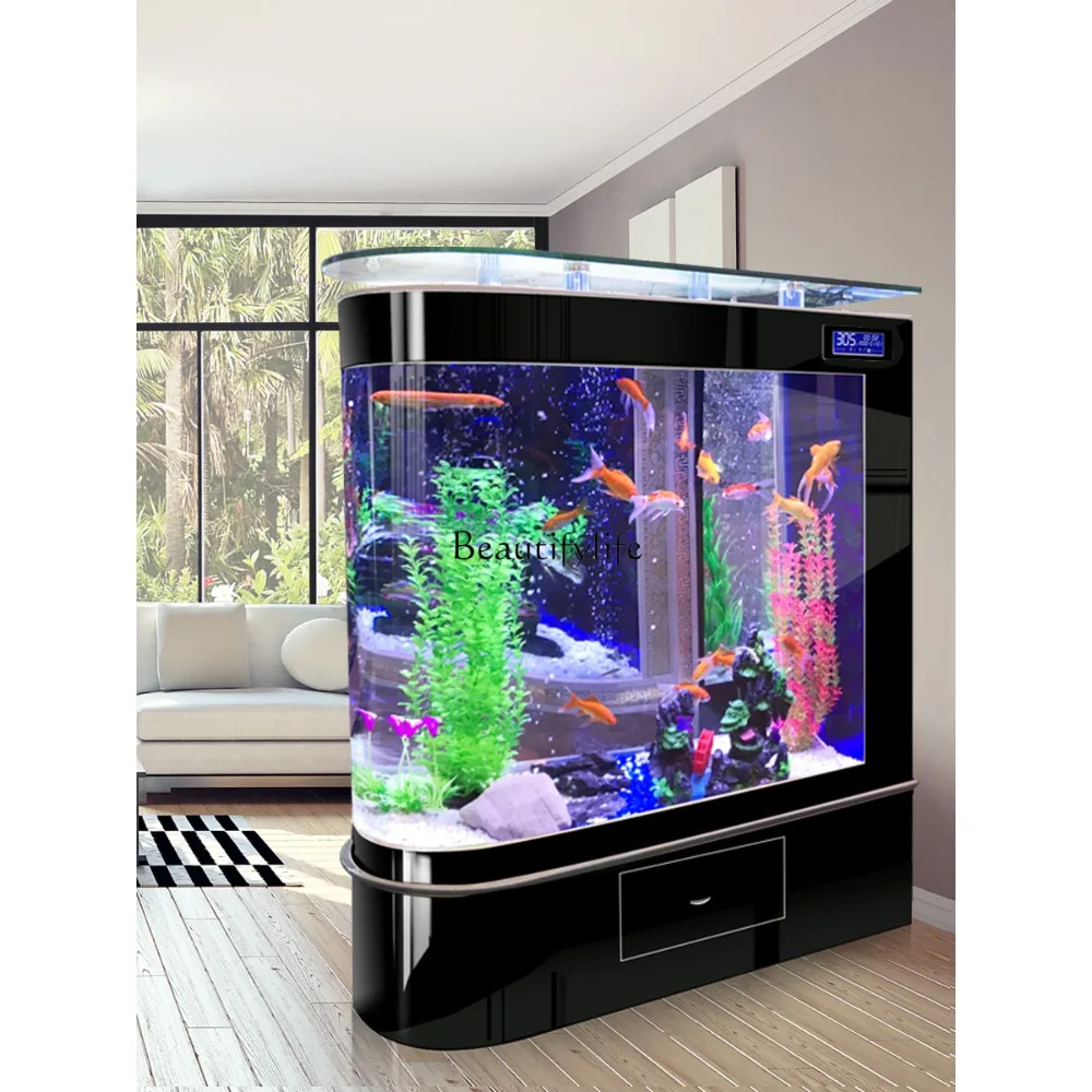 

Fish Tank Living Room Home Medium Aquarium Glass 1.2 M 1.5 M Ecological Floor Screen