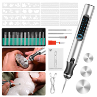 Mini Electric Engraving Pen Kit with 30 Bits Speed Adjustable USB Rechargeable  Cordless Rotary Tool for DIY Wood Jewelry