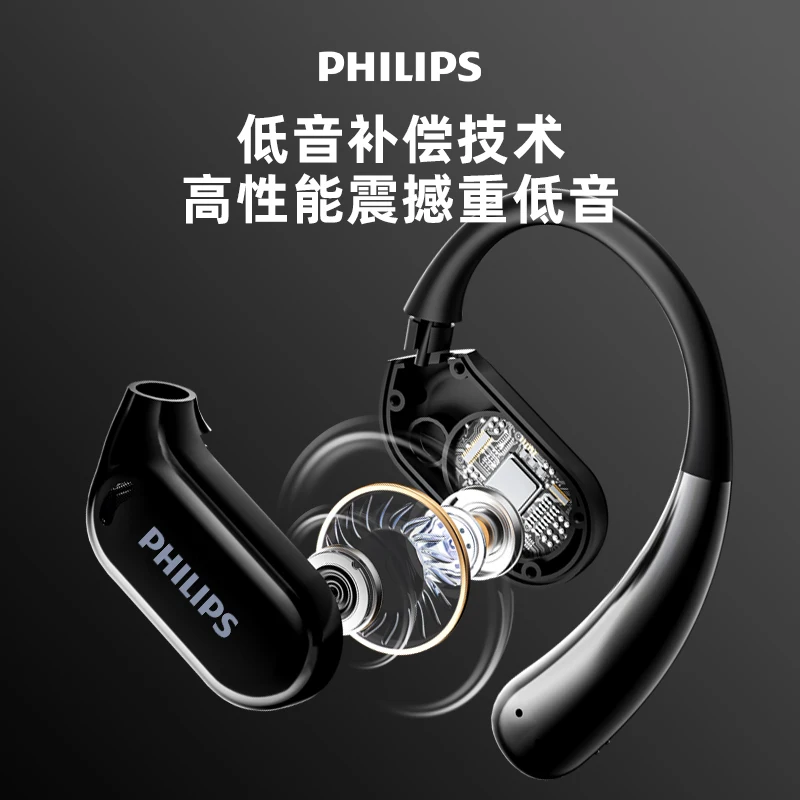 Auricolari originali Philips TAT3739 Auricolare Bluetooth 5.4 True Wireless Cuffie impermeabili IPX5 Auricolari per chiamate HD stereo HIFI