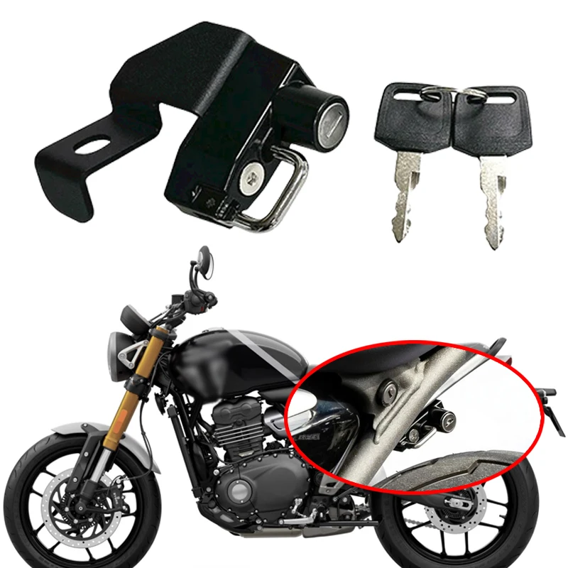 

Motorcycle Accessories Helmet Lock Side Anti-theft Security Fit For Speed400 Scrambler400X Speed 400 Scrambler 400X 2024-2025