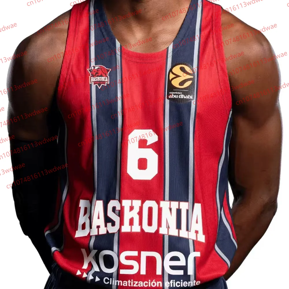 دوري كرة السلة الإسباني جيرسي 25 كرة السلة سترة رياضية Baskonia كرة السلة جيرسي كيت ماركوس هوارد 0 جيرسي كيت طفل المحملة