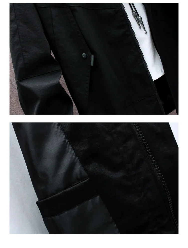 Chaqueta de tendencia de moda de ocio para hombre, ropa con capucha para exteriores, Tops de doble cara, usable