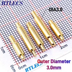 2/5/20 Pcs Outer Diameter 3.0 MM Spring Loaded Pogo Pin Connector Single Discrete Pogopin Battery Probe Power Contact