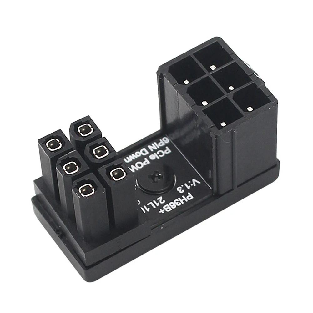 Turn Connector 8 Pin Power Adapter Board 6 Pin GPU Power Board 180 Degree Angle for Desktops Graphics Card