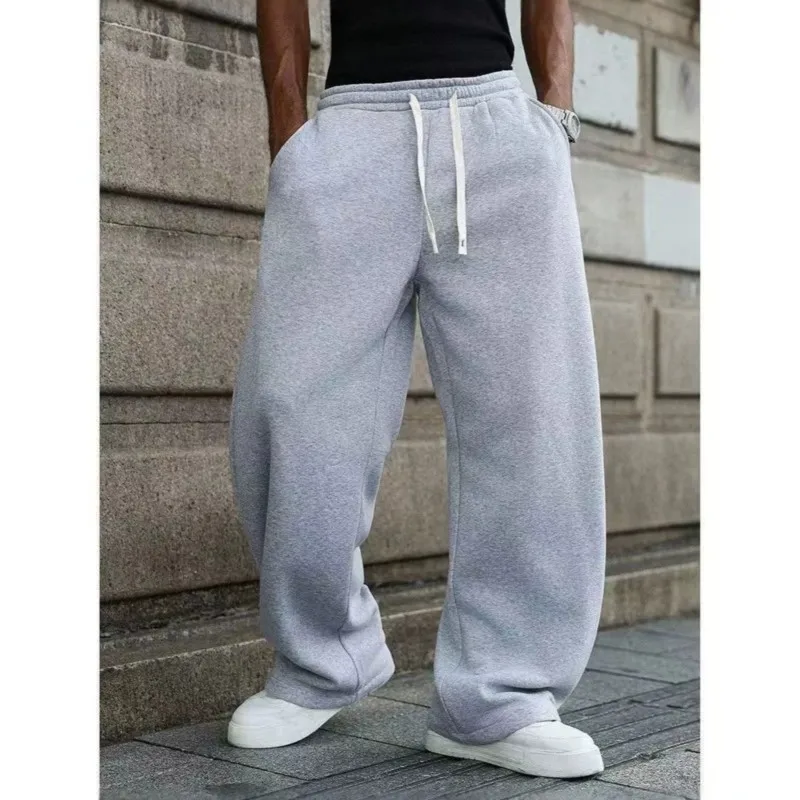 Men's Best-selling Casual Sports Pants,Loose Fitting Drawstring Design,Jogging Pants,Streetwear Outdoor Relaxed Grey Sweatpants