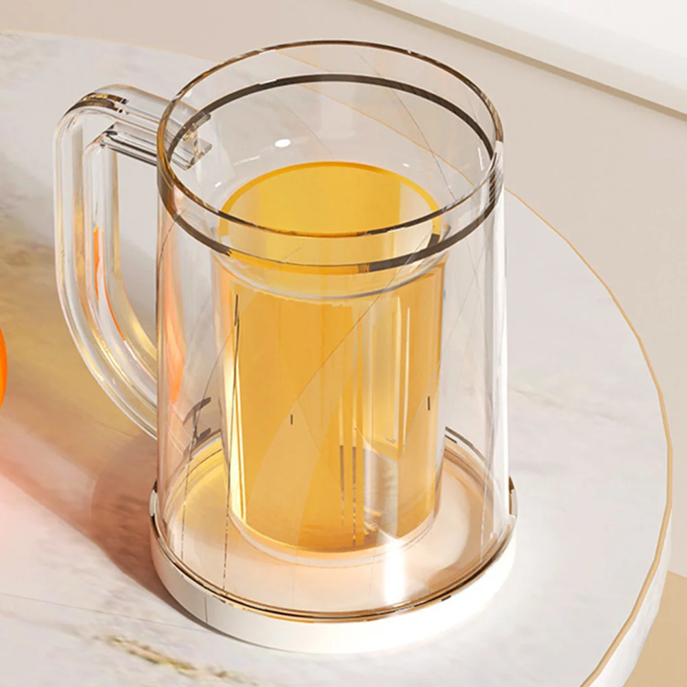 

Plastic Ice Cup Mug Beer Glass Large Capacity Cold Drink Cup Outdoor Gathering Mugs Freezer Cups Heavy Mug