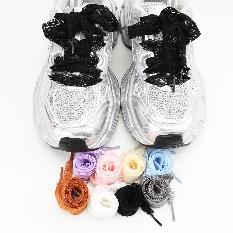 

Необычные шнурки для женщин, парусиновые кроссовки, уличные плоские кружевные шнурки для обуви, повседневная обувь, шнурки ﻿ Ширина 3 см, длина 80 см/100 см/120 см.