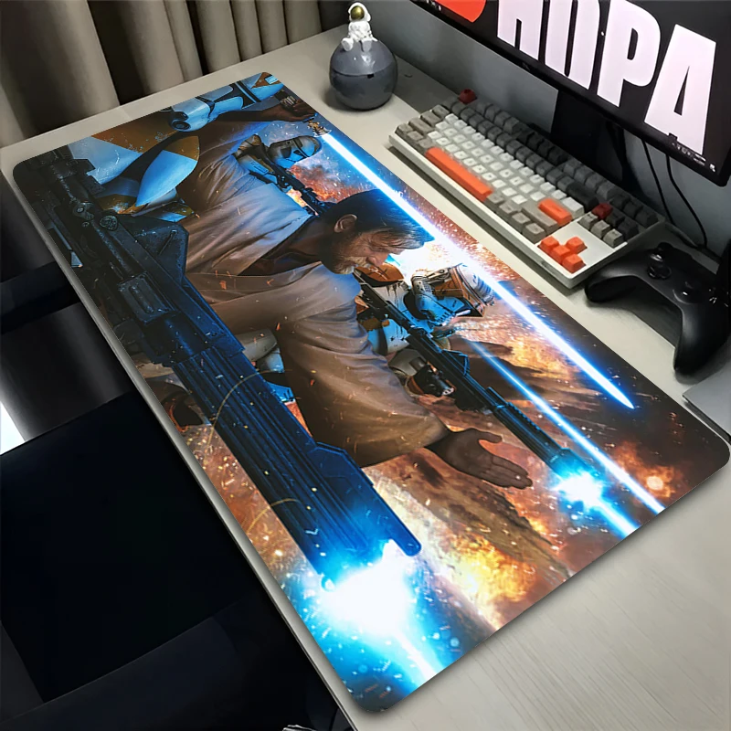 Mouse Pad Pc Gamer Cabinet Keyboard Desk Mat Mats Gaming Accessories S-star W-wars Obi-Wan Kenobi Computer Xxl Large Table Mice