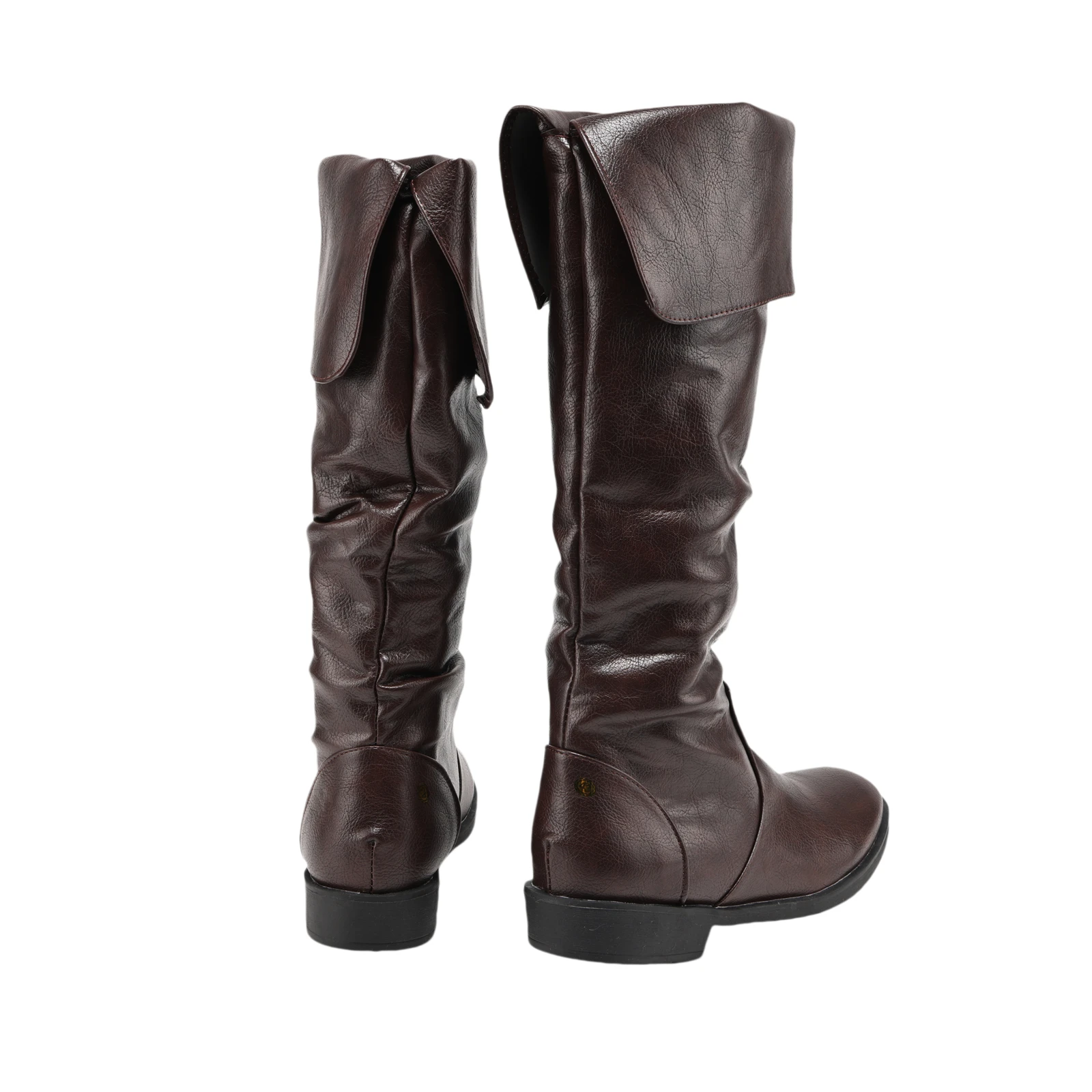 Renaissance Mittelalterliche Ritter-Piratenstiefel im Western-Stil, Schwarze Flache Jazz-Stiefel, Unisex, zum Anziehen, Wadenlang, Gothic Cosplay Schuhe 2026 – Detail 3