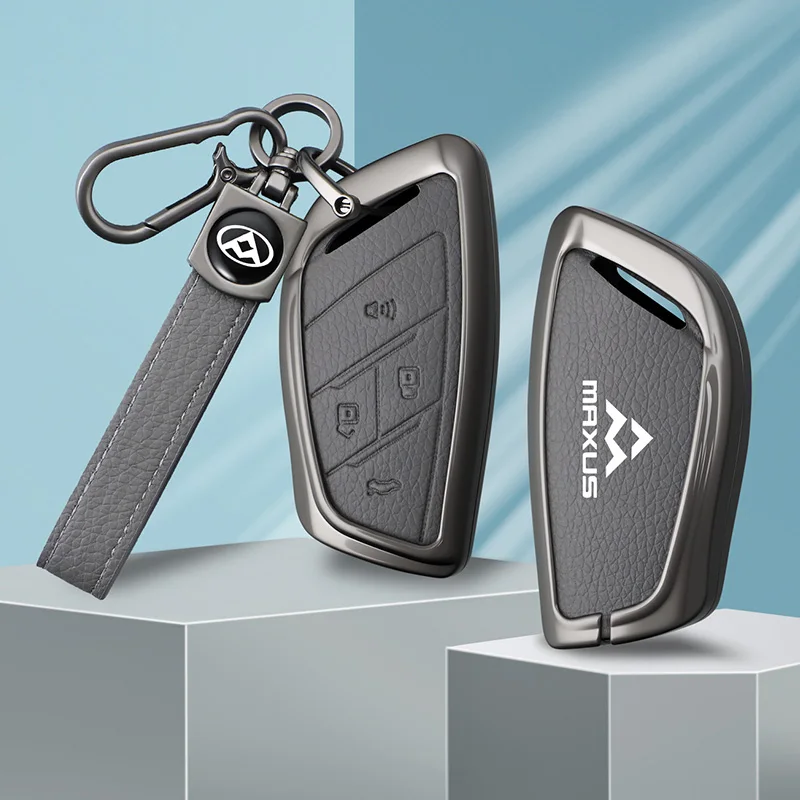 

For SAIC MAXUS G90 T90 V90 Euniq G50 D60 MG T60 T70 V80 Metal Car Key Case Full Cover Protection Shell Bag Accessories