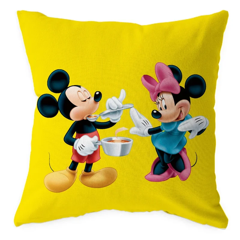 DIsney Mickey Minnie  Pillow Case Soft Cushion Cover Decorative Sofa Bedroom PillowcaseHome Decor Pillow Case 40x40cm