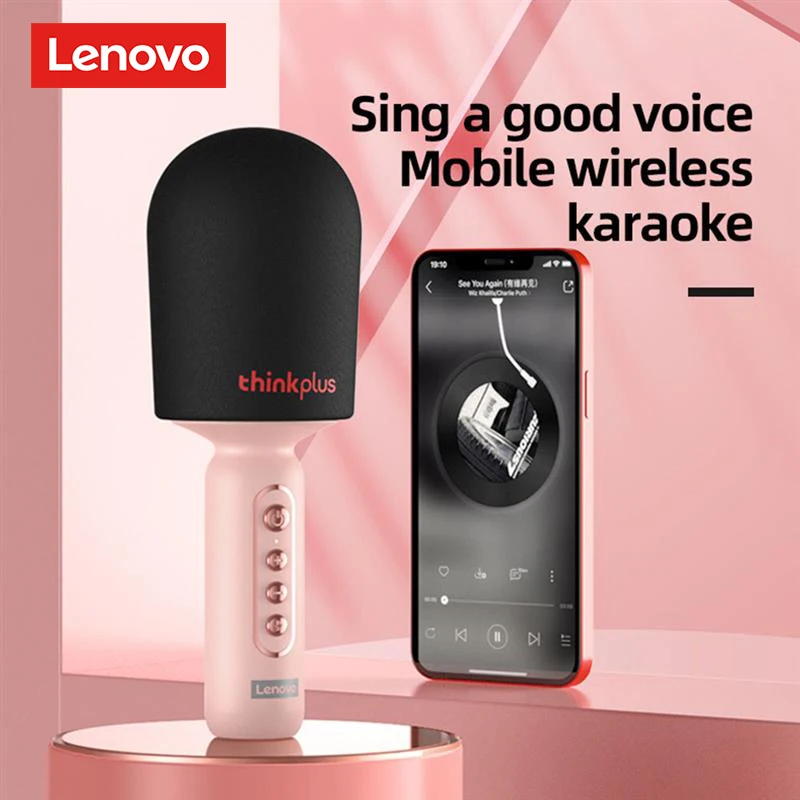 100% Original Lenovo M1 Handheld Microphone Wireless Bluetooth HIFI Sound Quality Karaoke Artifact Mobile Phone Portable Of Home