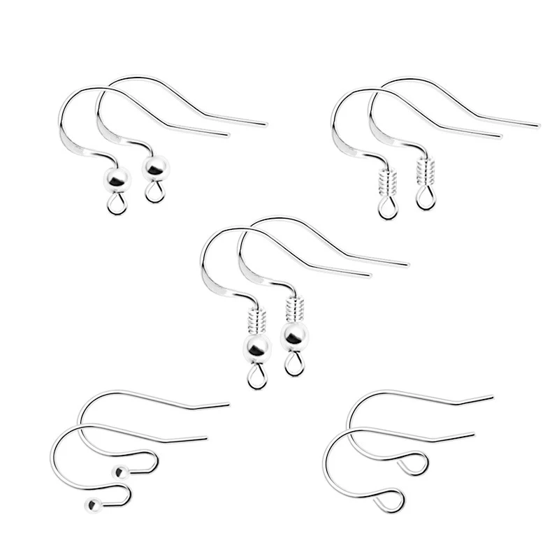 50 teile/los Silber Überzogene Ohrringe Haken Hypoallergen Anti Allergie Earing Ohr Ohrringe Verschlüsse Für Diy Schmuck Machen Lieferungen