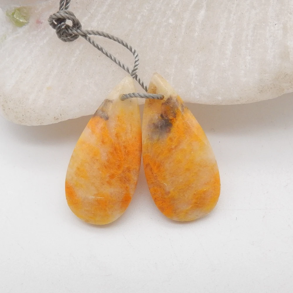 Natural Bumble Bee Stone Water Drop Earrings For Women,Simple Fashion Handmade DIY Jewelry Gemstone
