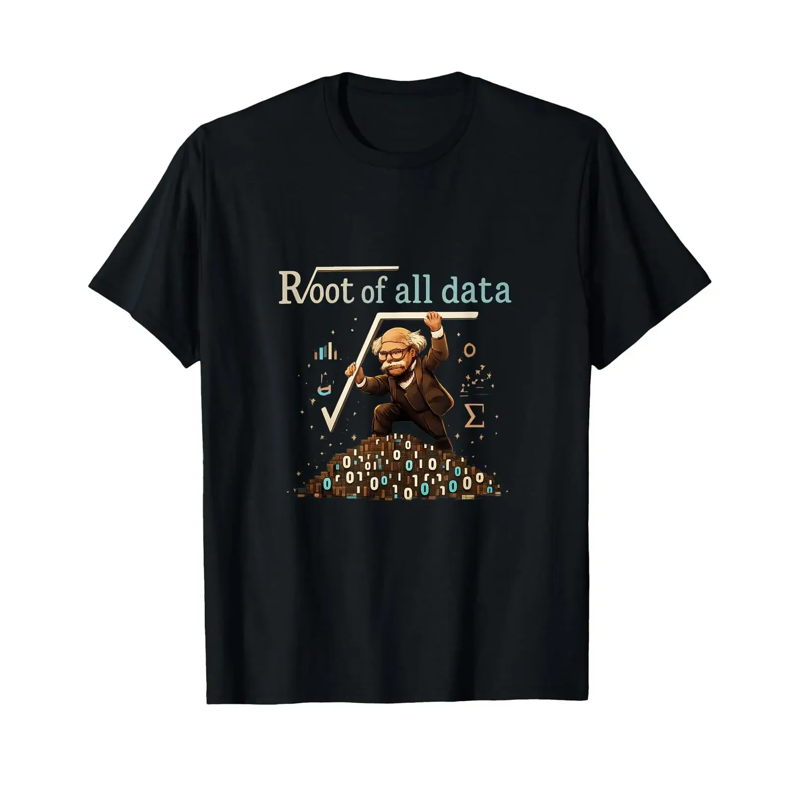 Root of All Data Science Math Radical Design T Shirt vintage Washed Breathable homme fashion Soft Unisex Comfortable Versatile