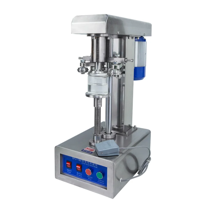 Commercial Electric Can Sealer Tin Can Plastic Bottle Paper Tube Aluminum Lid Sealing Machine DFJ-160