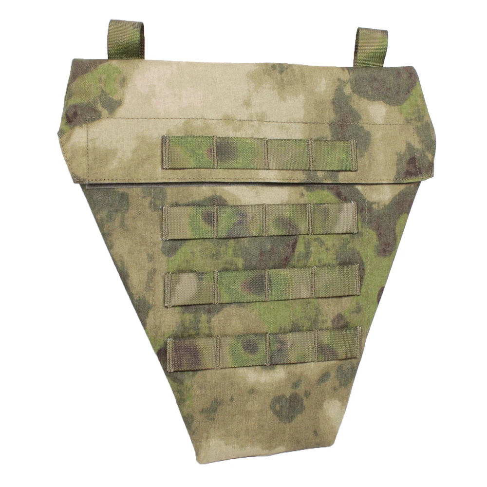 Tactical Vest, Groin Protector, Insert Plate, Ruins Camouflage, Universal Molle Tactical Gear, Nylon Under-Hanging Kangaroo Bag