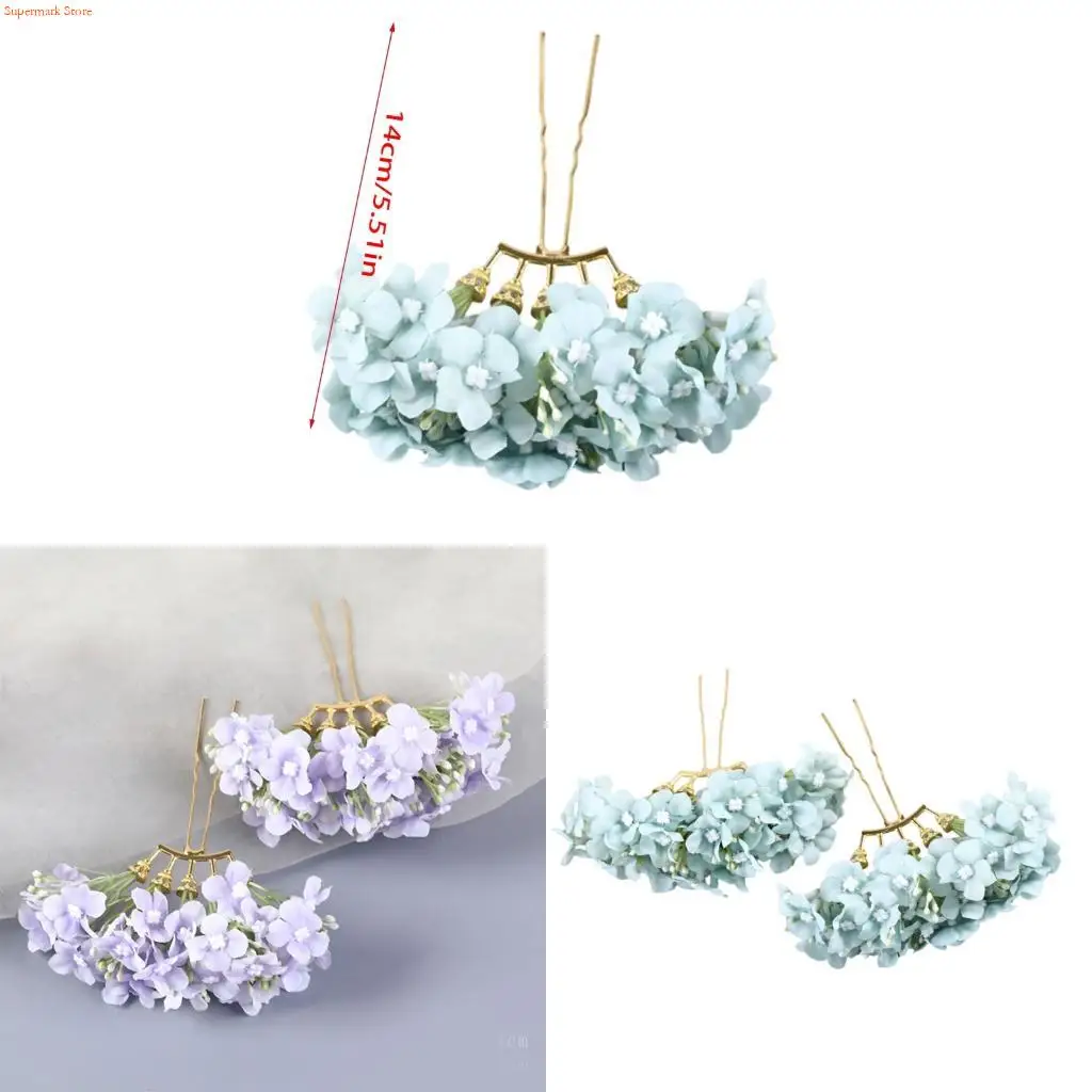 Q5WE Aesthetic Baby's Breath Hairpin Updos Tool Elegant Material Perfect Gift