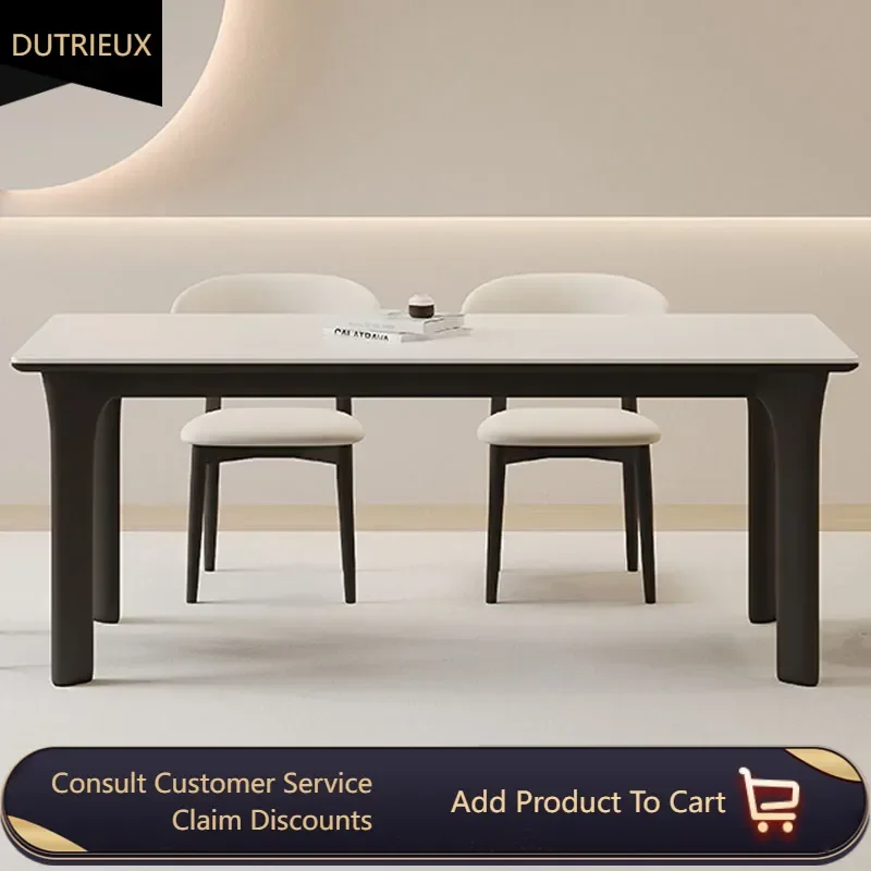 

Wooden Rectangular Table Living Room Modern Big Design Space Saving Dining Table White Nordic Mesas De Comedor Home Furniture