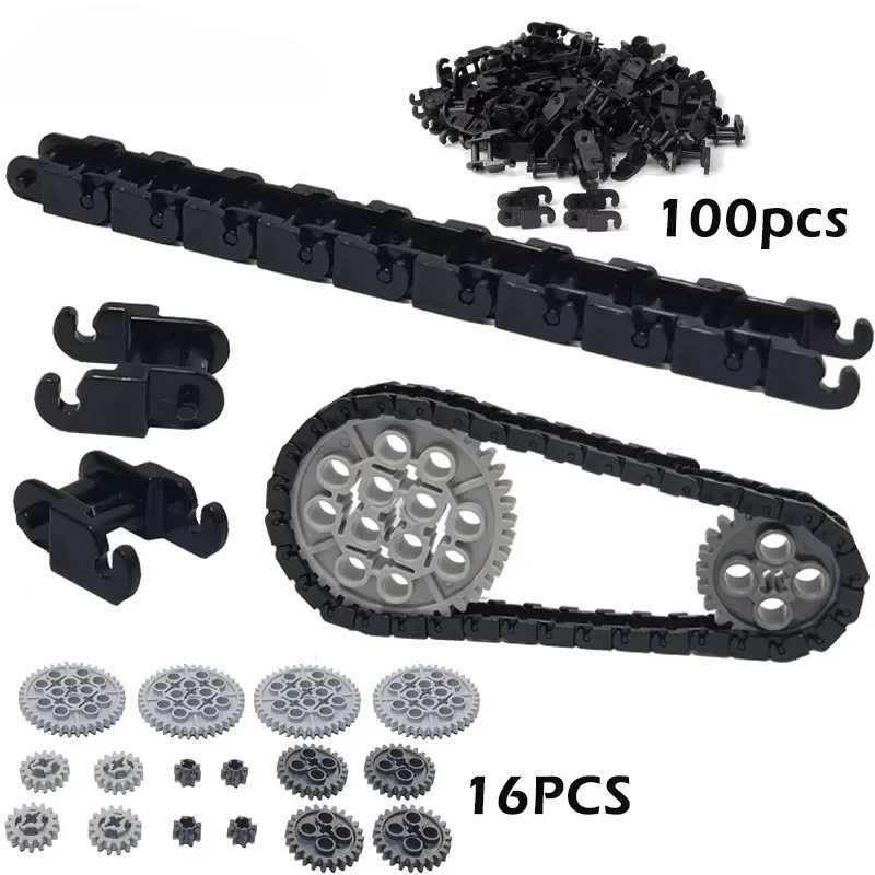 MOC Children's Technology Kleine körnige Bausteine, verstreute Teile, Ausrüstung, Kettenglieder, Ketten, Ausrüstungszubehör – Detail 1