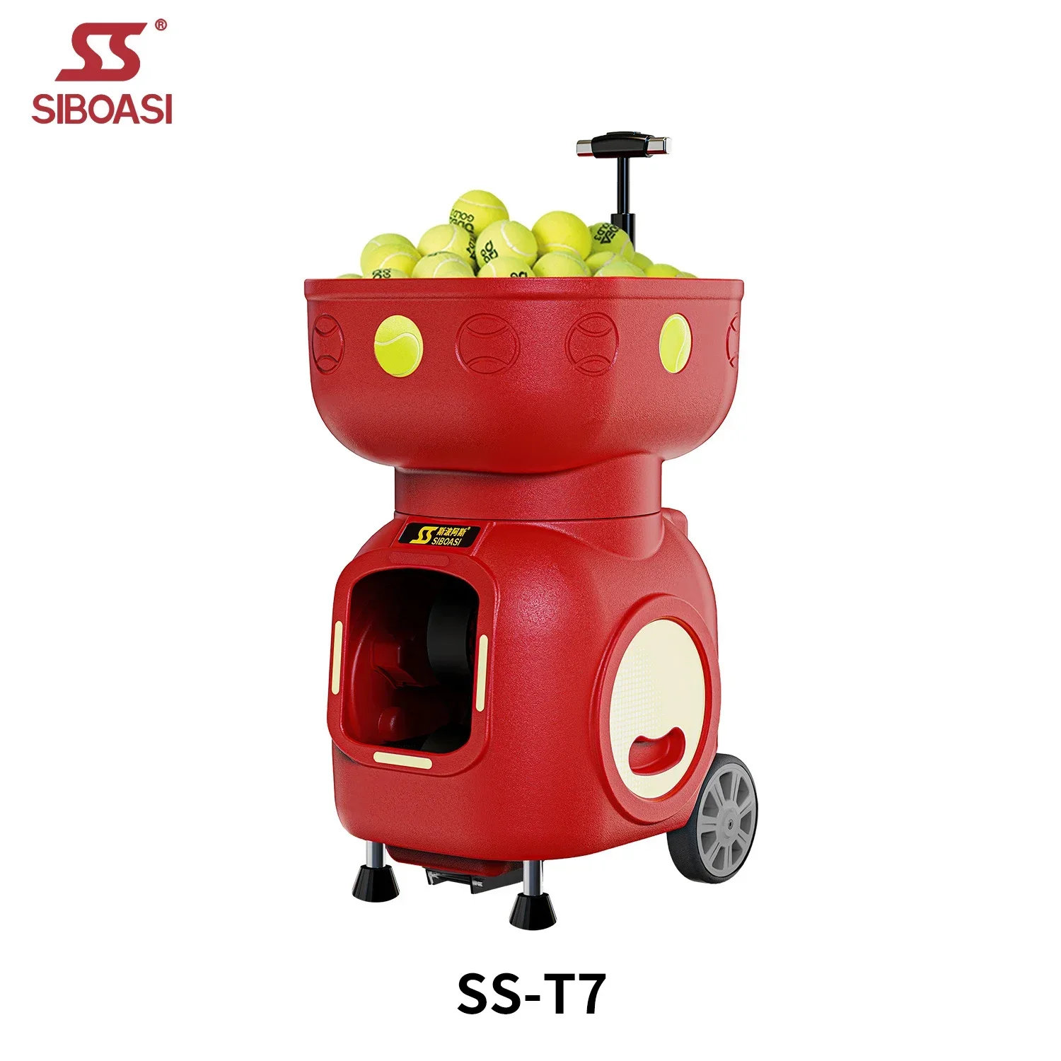 Mesin Pelontar Bola Tenis Warna Merah/Hitam