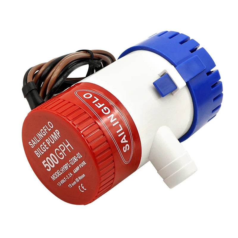 HYBP1-G-500-01 12V DC 1-4A 500GPH  Non Automatic Electric Submersible Sea Water Pump Manual Bilge Water Pump