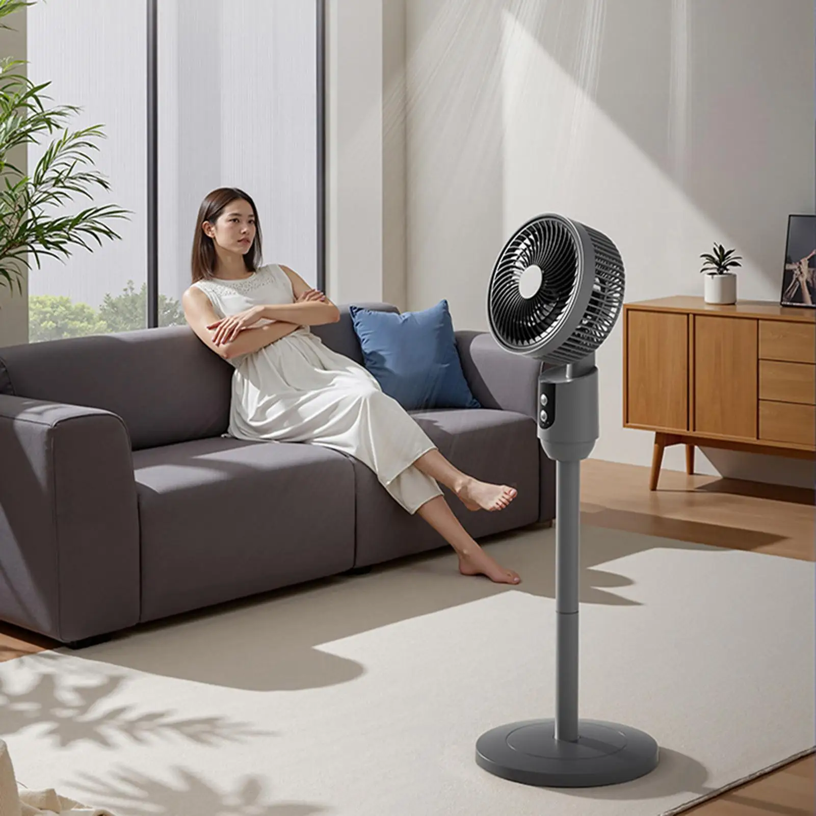 

Oscillating Fan 3-Speed Quiet Adjustable Oscillation Oscillating Standing Fan For Indoor Outdoor Home Bedroom Living Office