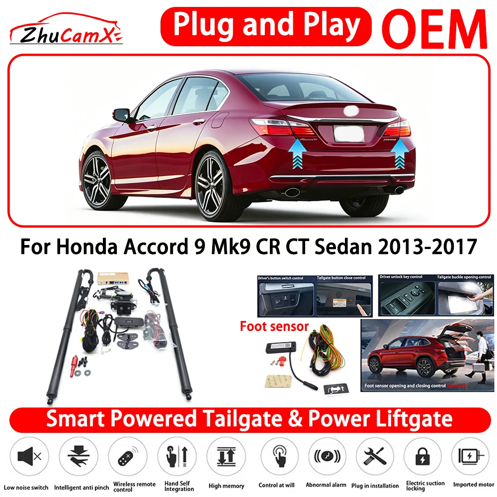 for Honda Accord 9 Mk9 CR CT Sedan 2013-2017 Smart Powered Tailgate Power Liftgate Automatic Rear Trunk Tailgate Actuator System