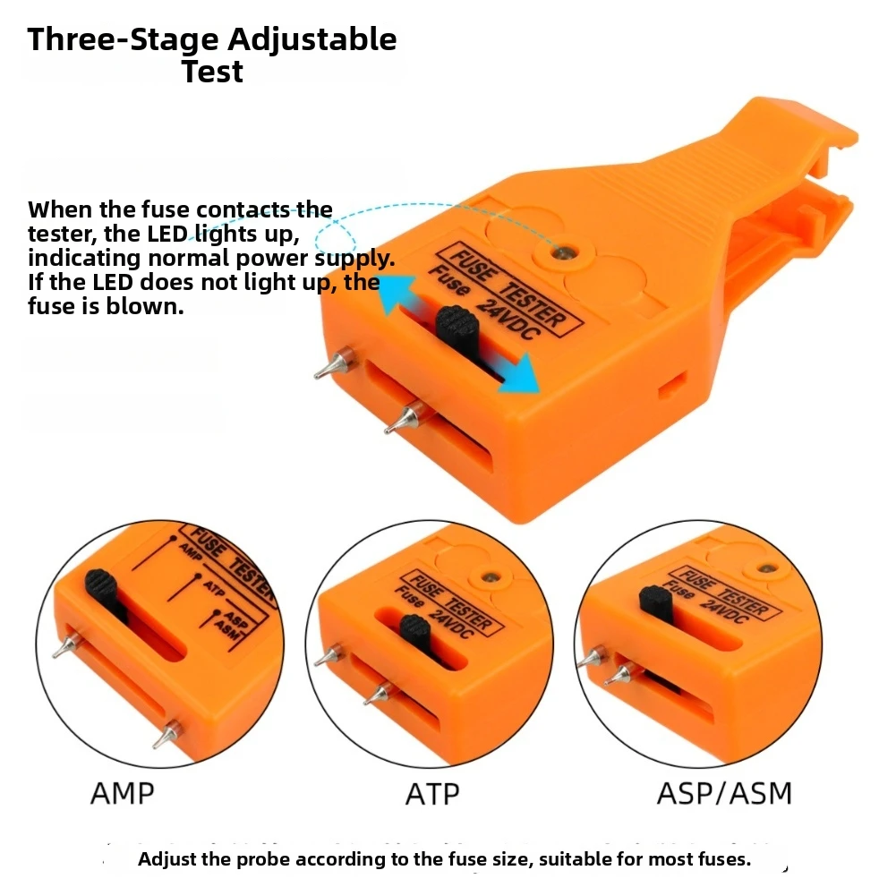 Portable Fuse Tester Tool with Integrated LED Light for Real-Time Assessment of For automotive Electrical Circuit Integrity