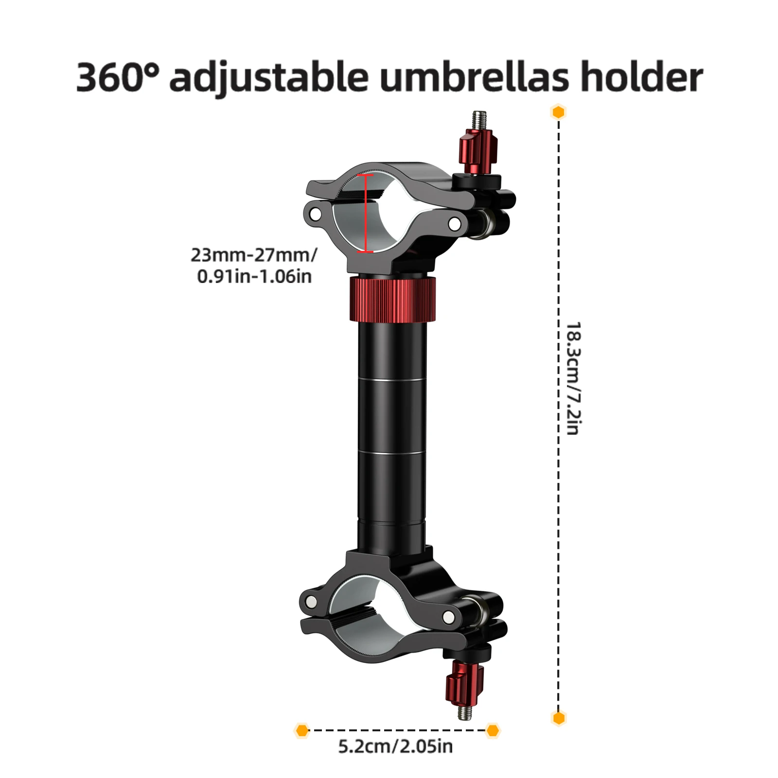 Aluminum alloy fishing accessories, can be rotating gear installation bracket, with adjustable fixture, for fishing