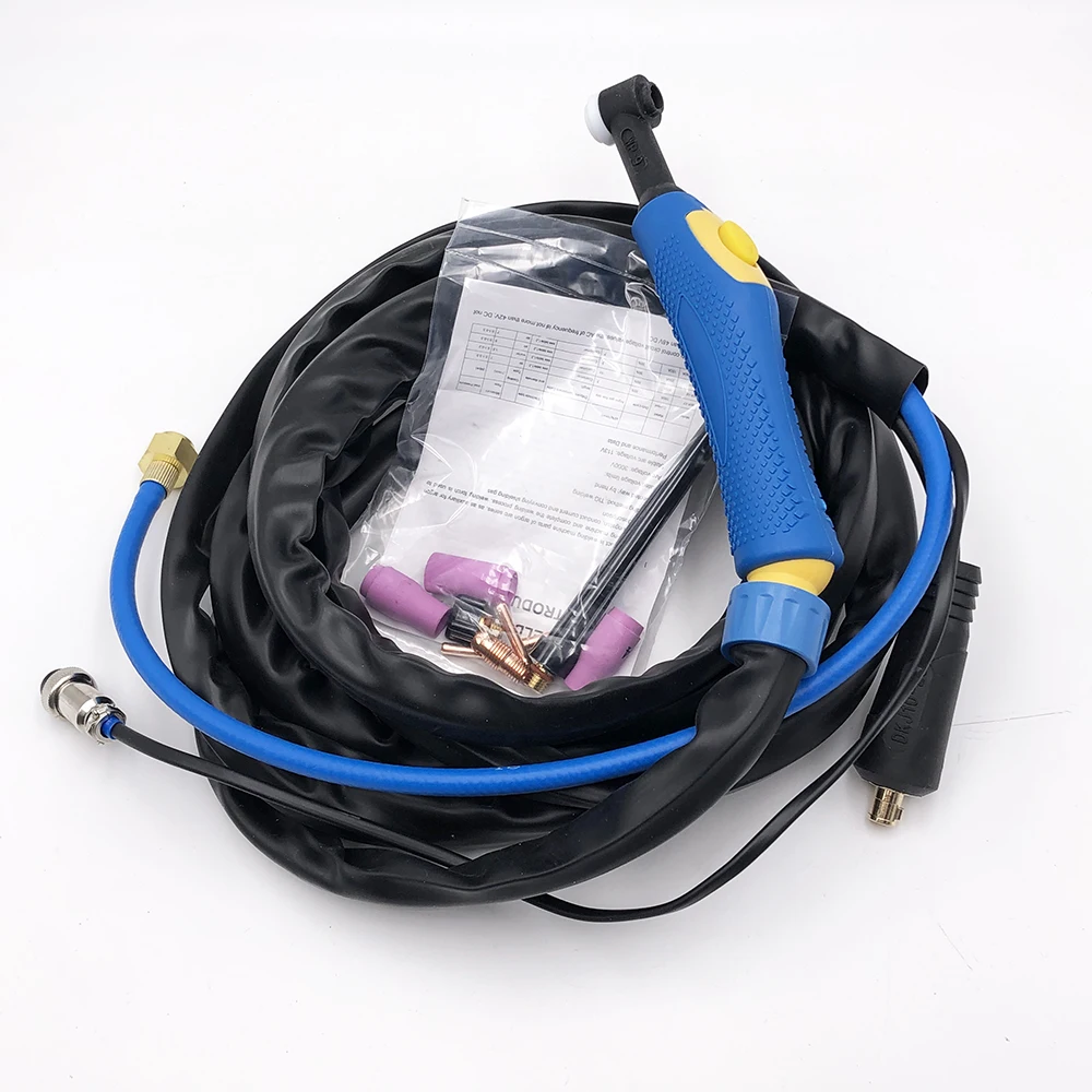 JINSLU TIG Air Cooled Argon WP9 WP-9 Tig Welding Torch Blue Head Gas And Power Welder Gun  Separate 4M