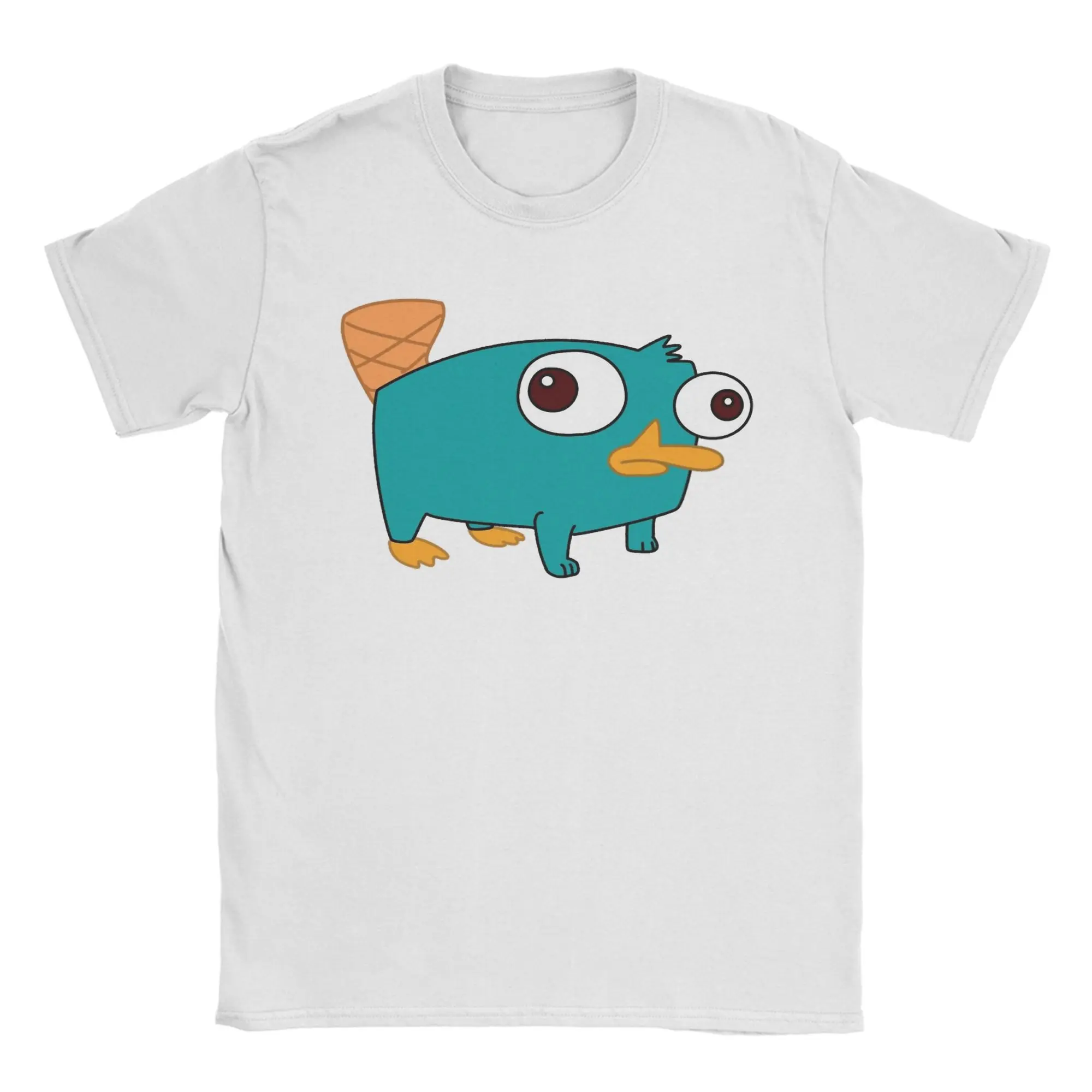 Agente Perry the Platypus Cute Meme T Shirt Men 100% Cotton Funny T-Shirt Crew Neck  Tee Shirt Short Sleeve Tops Original