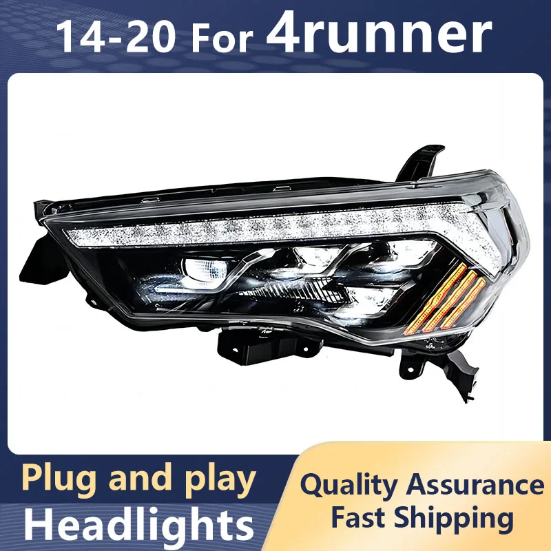 Car Styling Headlights for Toyota 4Runner 2014-2020 LED DRL Dynamic Turn Signal Projector Lens Head Lamp Auto Accessories