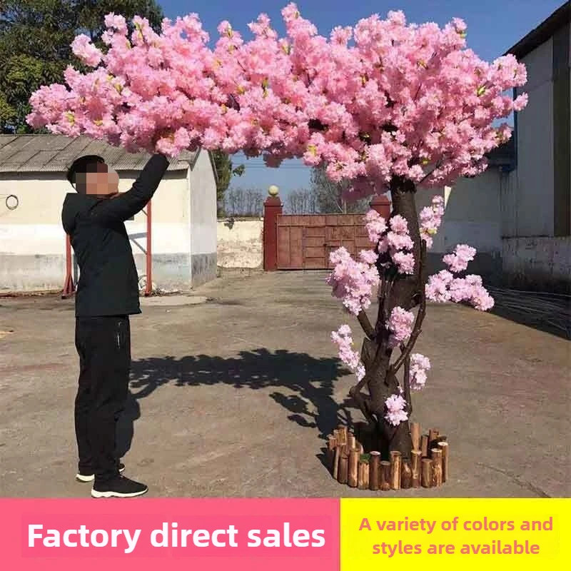 

Simulation cherry blossom tree peach blossom wishing tree indoor large fake peach tree shopping mall hotel wedding decoration