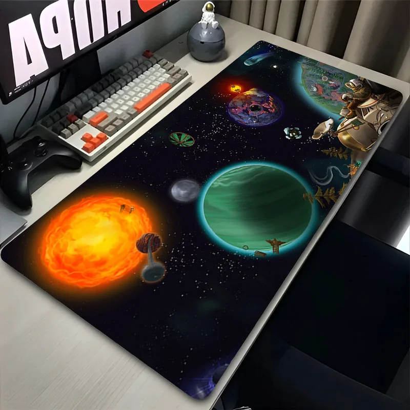 Large Mouse Pad Outer Wilds Laptop Gamer Desk Mat Rubber Extended Keyboard Rug Gaming Accessories PC Mousepad Oversize Table Pad
