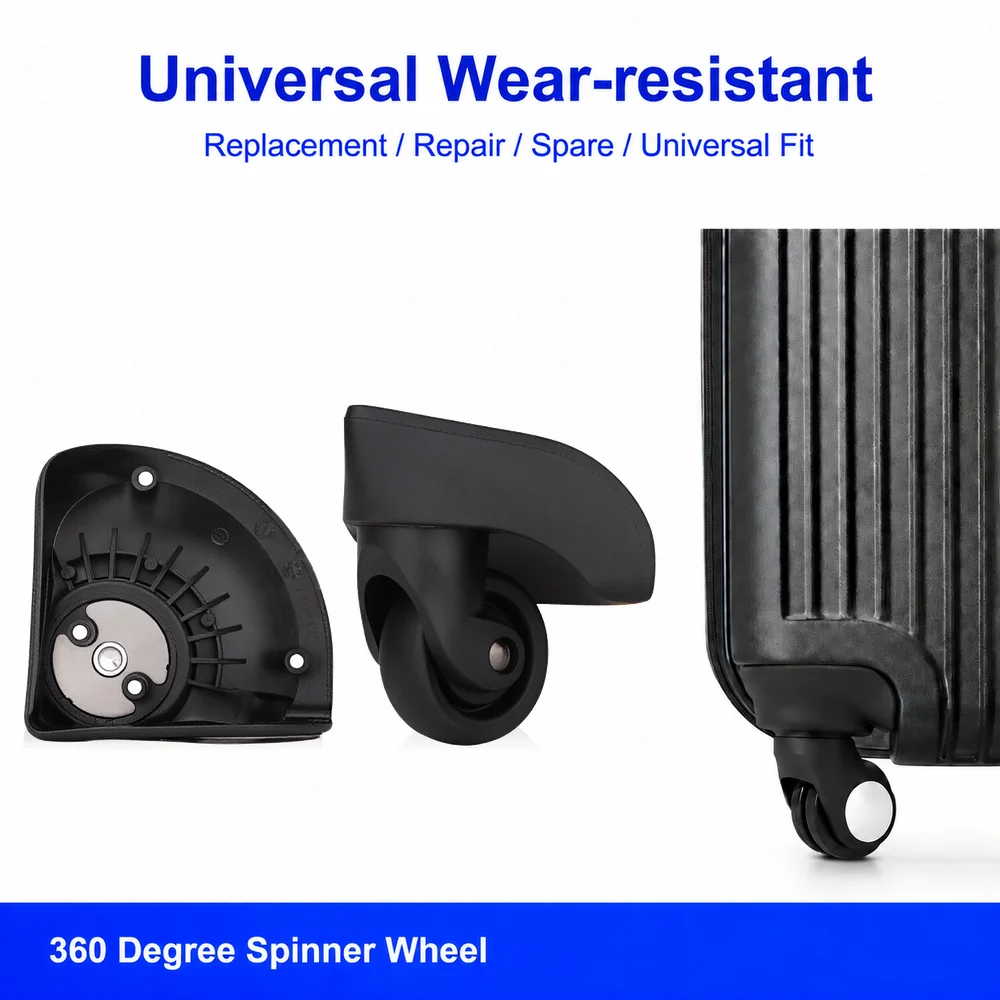For American Tourister ZD 250 Trolley Case Universal Wheel Replacement D 100B Smooth Silent Lock Suitcase Roller Wheel Caster Pa