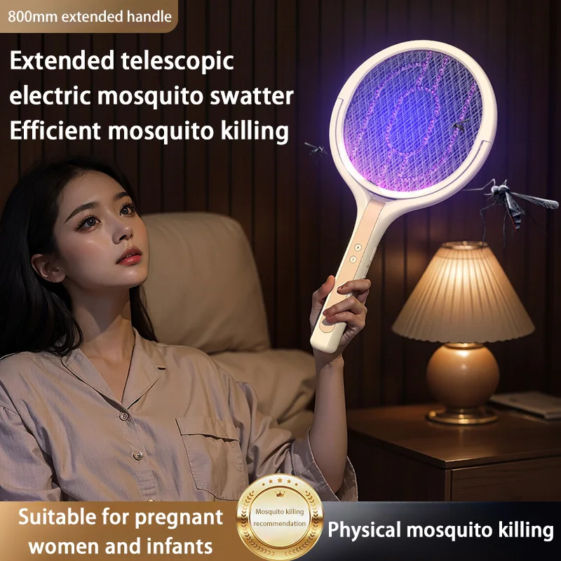 

Electric Mosquito Swatter 2 In 1 Mosquito Swatter Automatic Mosquito Lure Mosquito Swatter Telescopic Shock Mosquito Killer