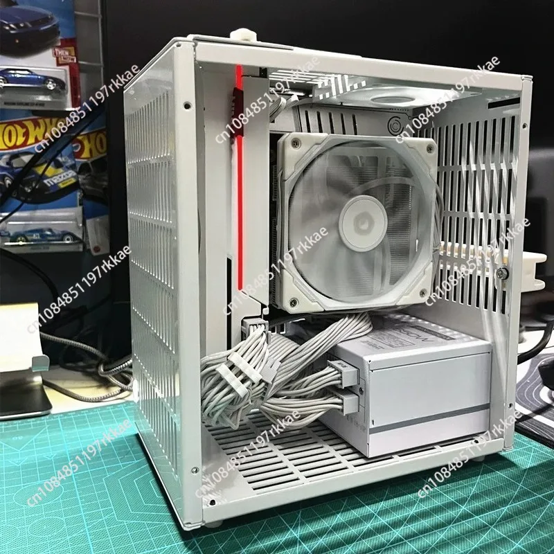All Aluminum ITX Small Computer Case JXK Stand Up Portable Plug-in Graphics Card SFX Power Supply Thickened 8.5L