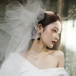 woman gets props headwear proposes French style head dress high sense bride's wedding bridal hair accessories
