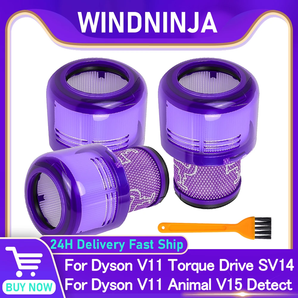 HEPA フィルター交換部品 ダイソン V11 トルクドライブ V15 ディテクト V11 アニマル SV14 コードレス掃除機用 部品番号 970013-02 と比較