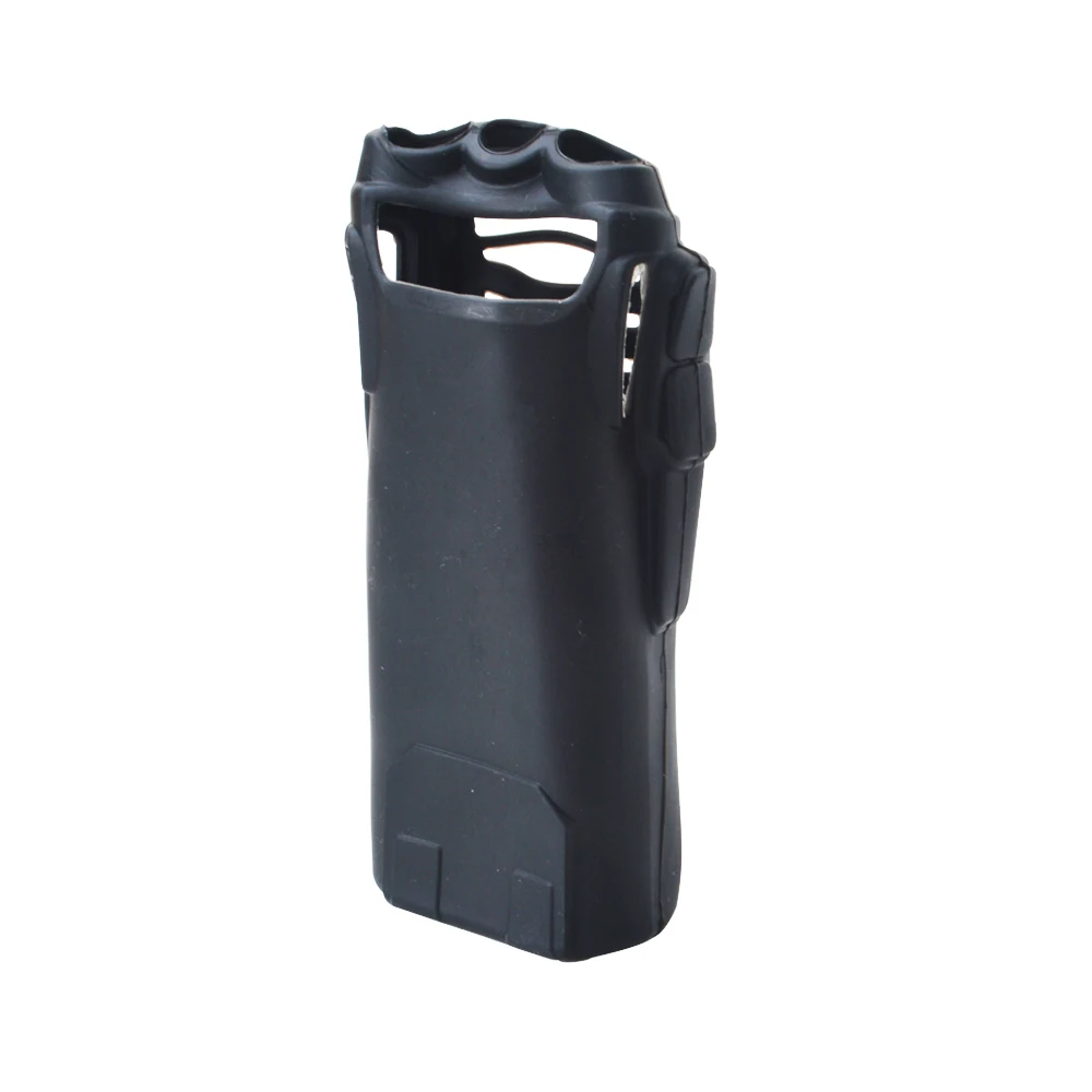 Walkie Talkie Breukvast Beschermende Siliconen Rubber Soft Case Zwart Voor Baofeng UV-82 Radio