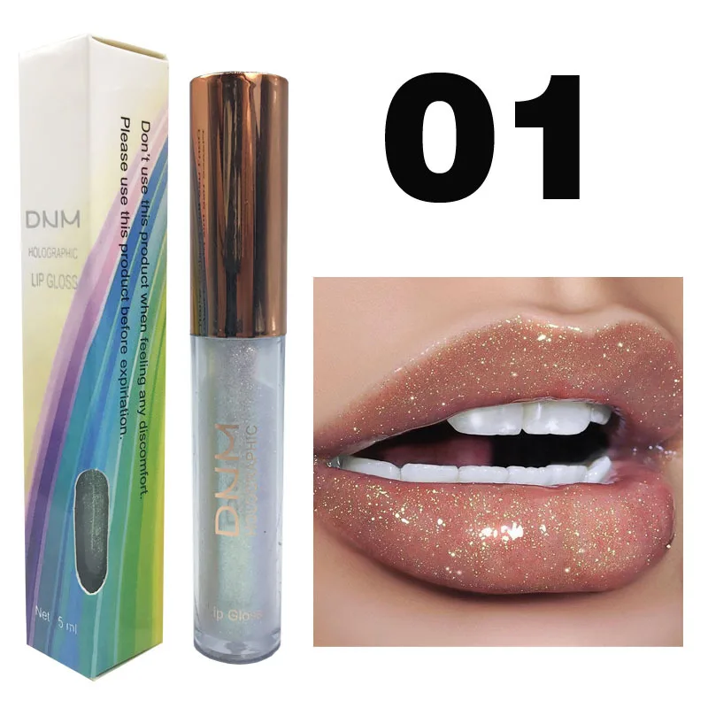 DNM Laser Color Lip Gloss Pearlescent Glitter Moisturizing Waterproof Lipstick Sexy Lips Plumper Блиск Для Губ Gloss Para Labios