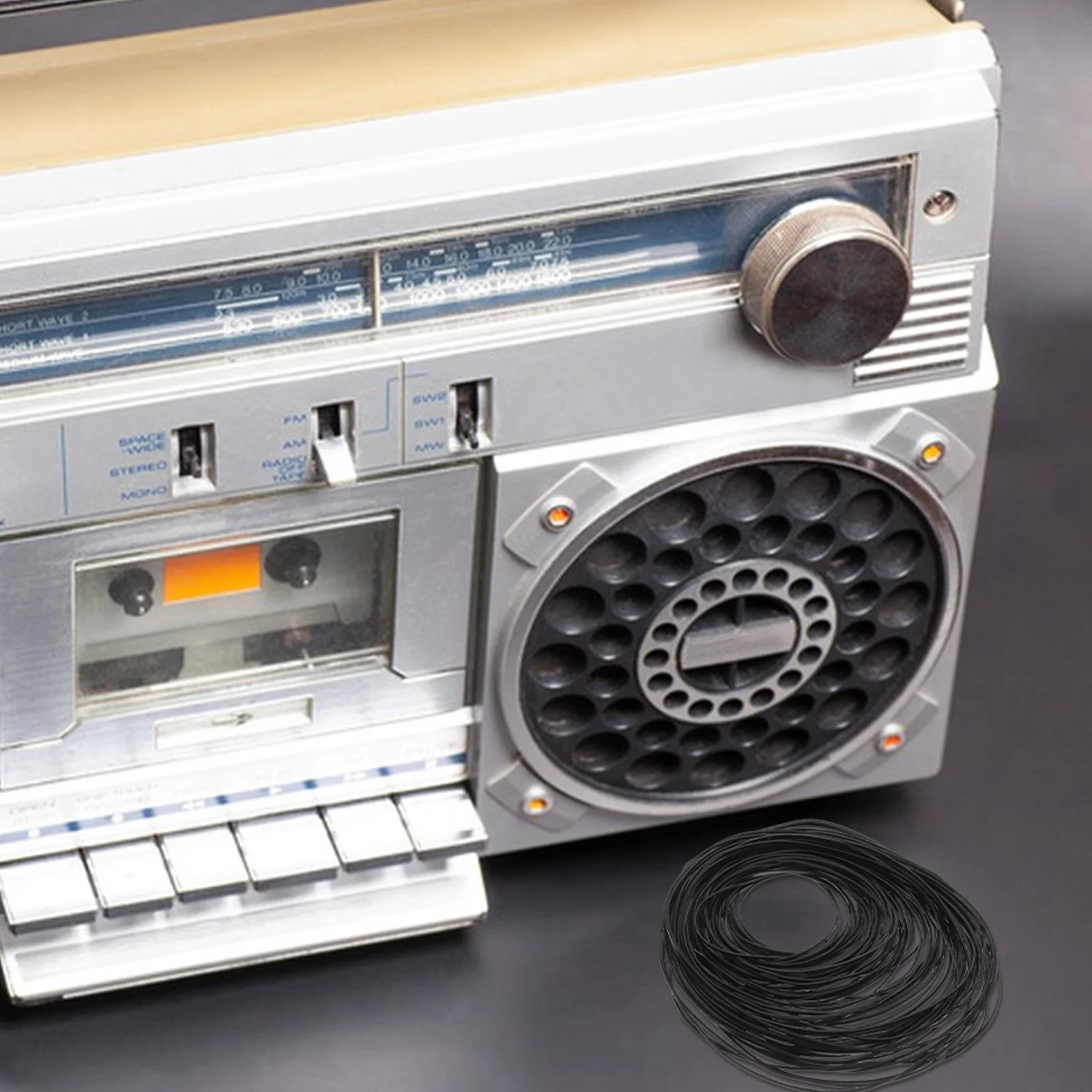 

60pcs Cassette Recorder Rubber Belts 40-100Mm Mixed Size Replacement For Tape Player Drive Belt Repair Kit Compatible With