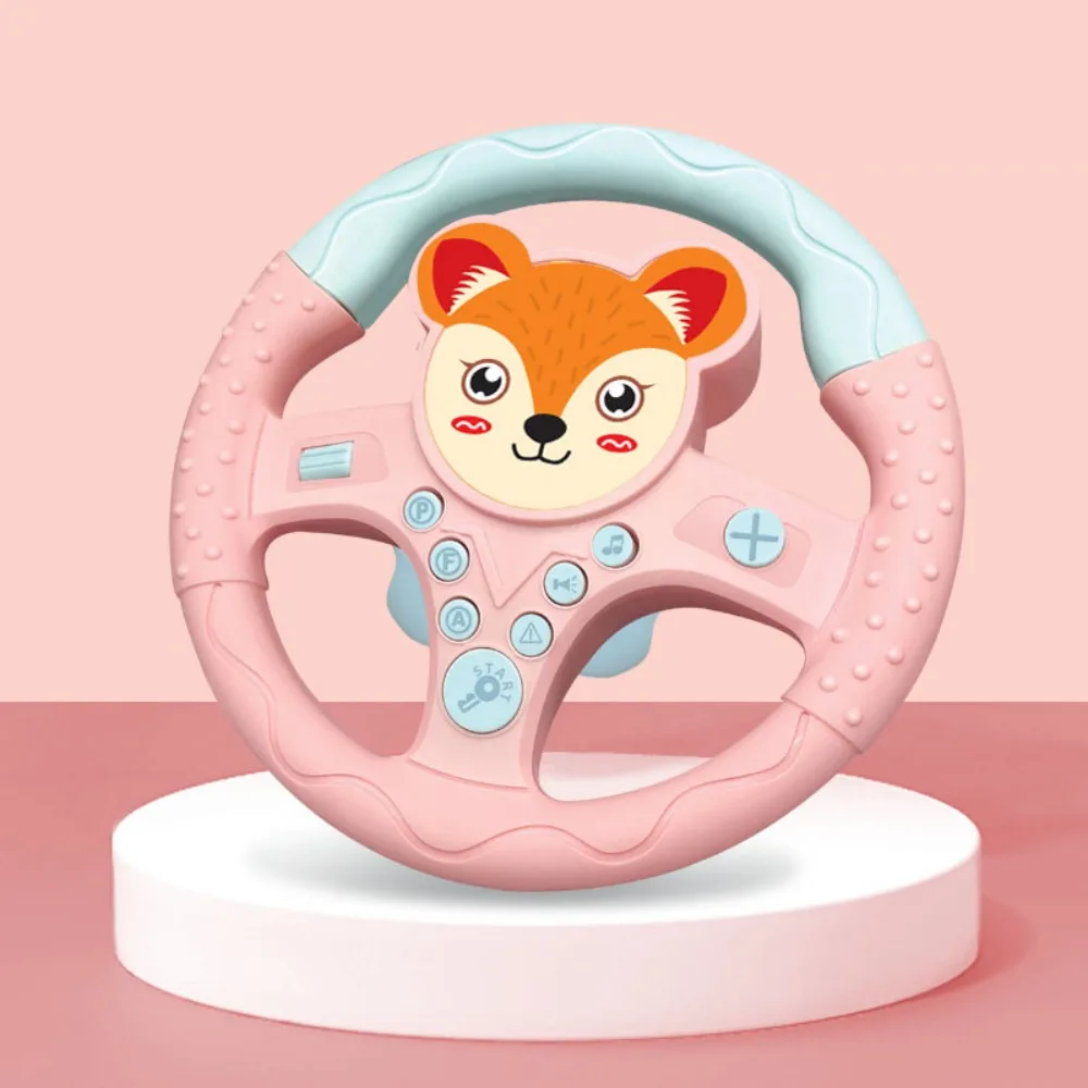 360 °   Volante copilota del fumetto di rotazione Volante di simulazione multifunzionale Montessori Giocattoli di simulazione interattiva