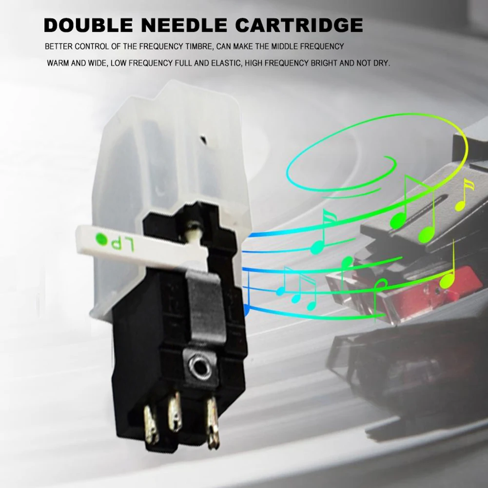Replacement Turntable Cartridge Ruby Sapphire Needles Rec Phonograph Turntable Gramophone Record Stylus for LP 78 RPM