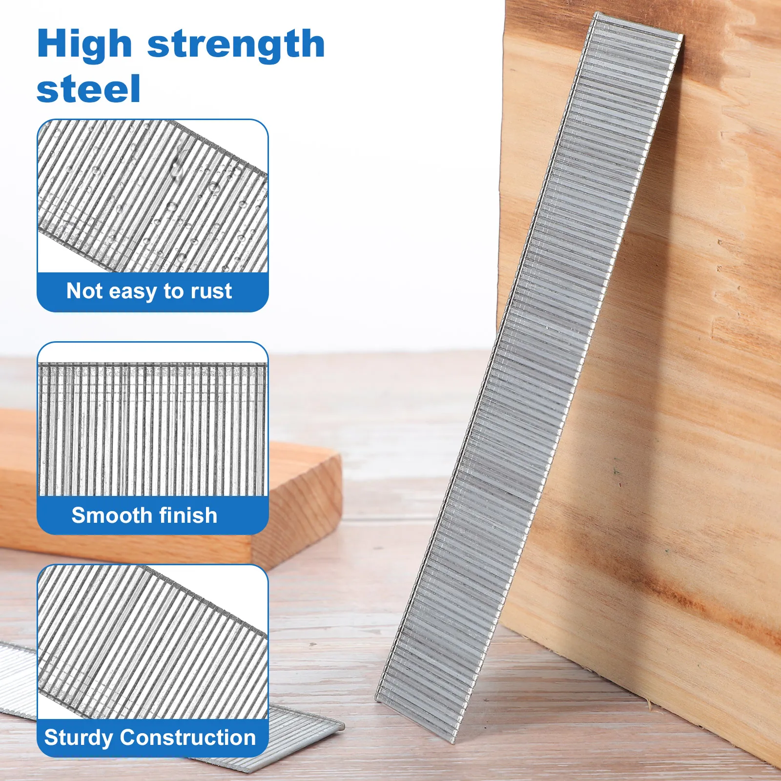 2 Boxes Steel High Strength Straight Finishing Nails Galvanized Rust Resistant Woodworking Fasteners For Trim Baseboards