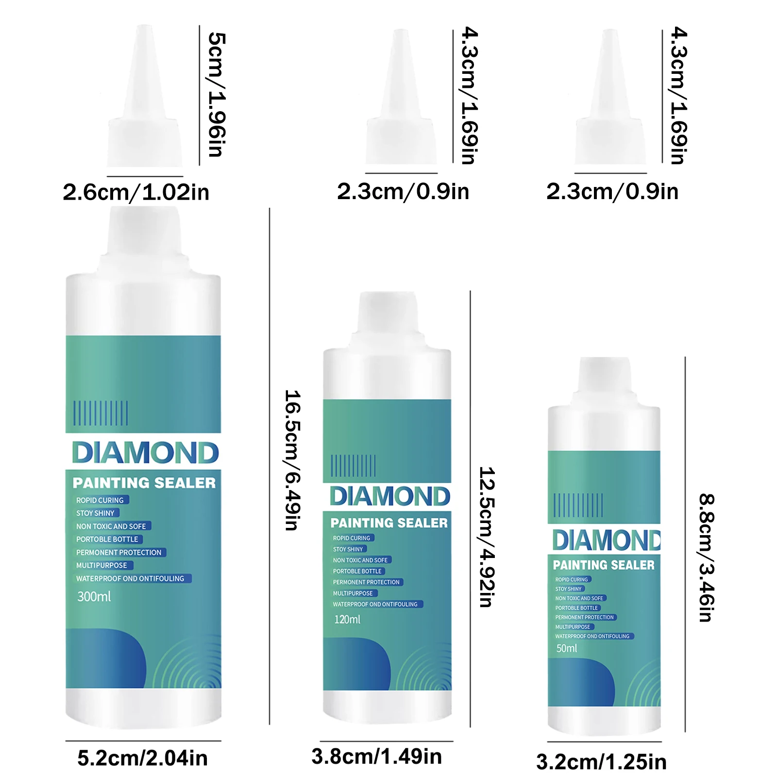 Diamond Painting Sealer Craft Adhesive Art Glues with 3 Pcs Brush Accessories Permanent Hold & Shine Effect for Jigsaw Puzzle