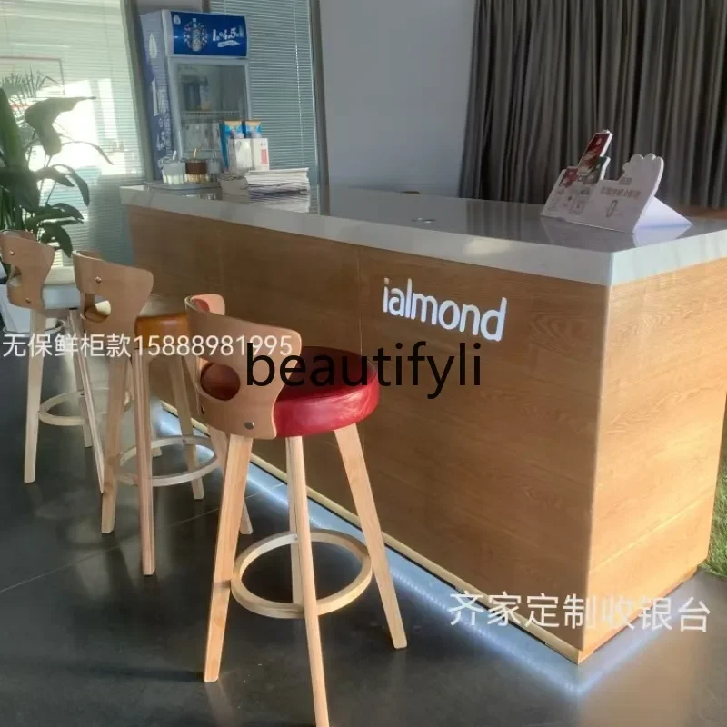 zzqCoffee Shop كاونتر أمين الصندوق مخبز منصة مشروبات كعكة Dezzert Shop فندق مكتب الاستقبال التخصيص